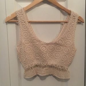 Crochet Cropped Top Kimchi Blue